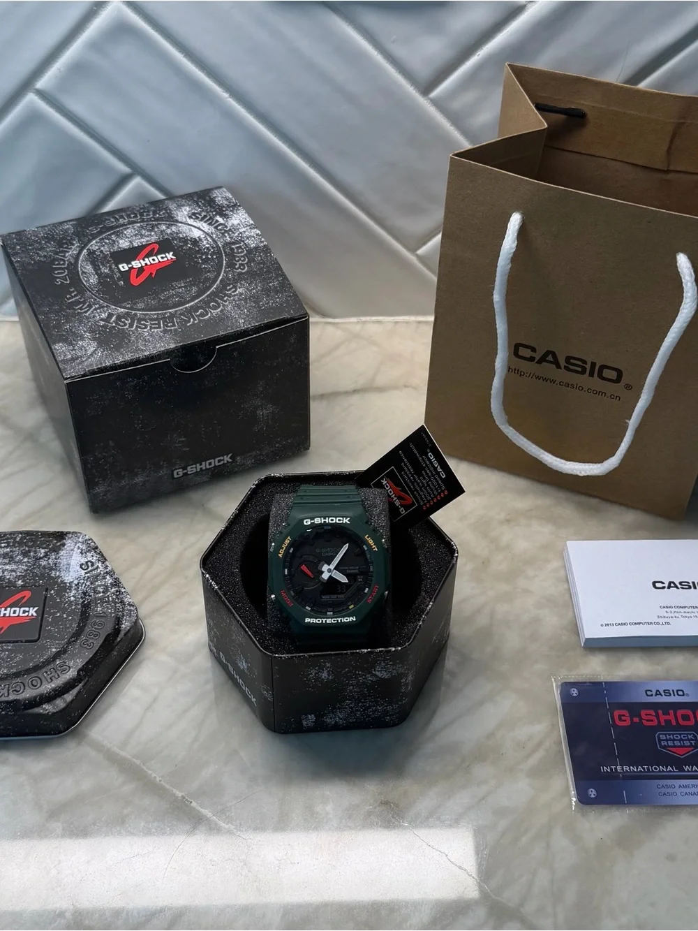 G-Shock Men's Green and Black Rugged Sport Watch